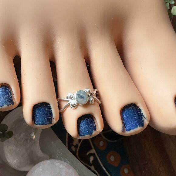 Moonstone Sterling Silver Toe Ring - Picture 2 of 5